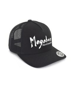 MEGABASS BRUSH TRUCKER CAP - BLACK/WHITE