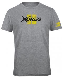 TEE SHIRT XORUS GRIS CLAIR CHINE ET JAUNE 