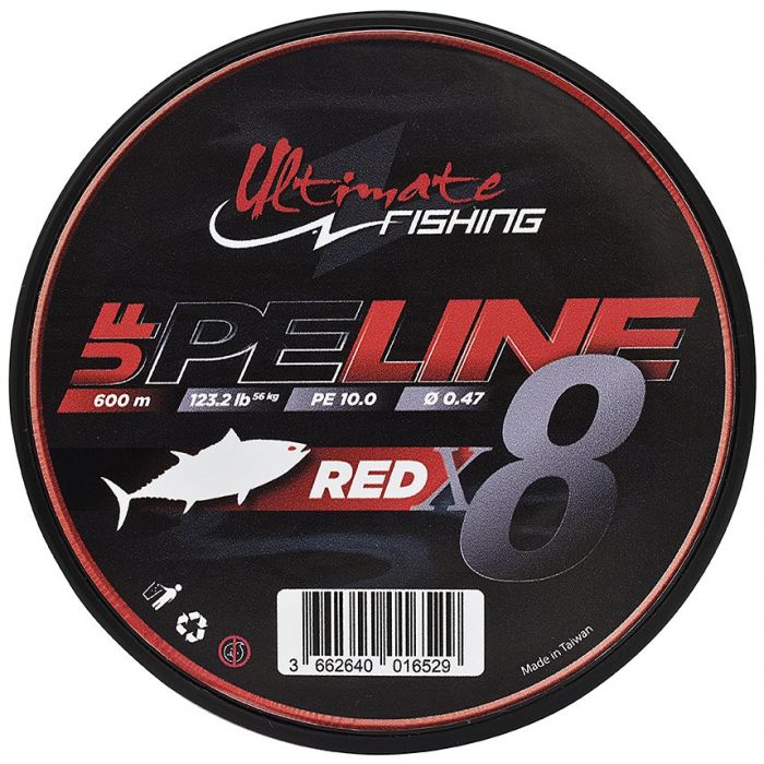 UF PE LINE X8 FIGHTING RED 600m - PE 10